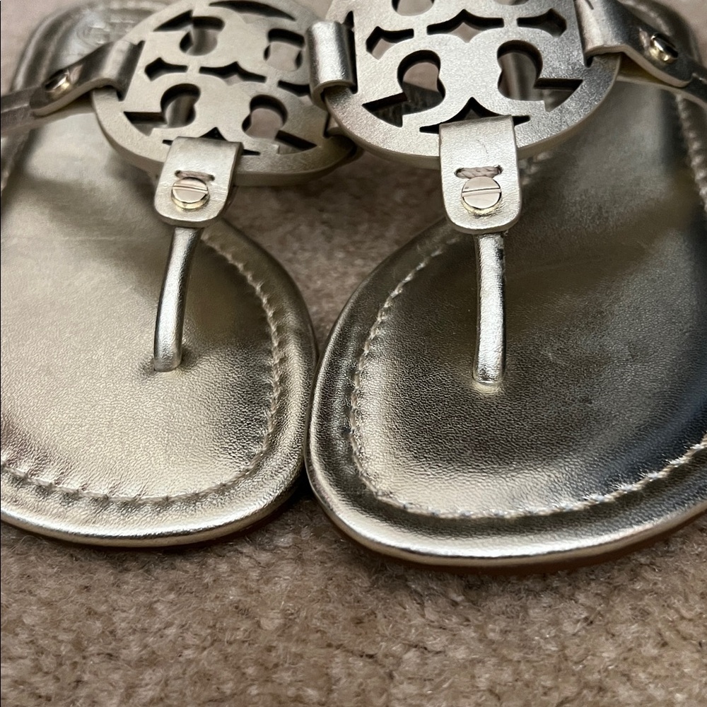 Tory Burch gold metallic Miller sandals 6 NWOT - Picture 6 of 7